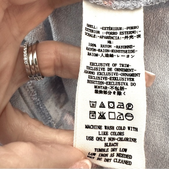 Free People Painted Meadow Tunic Dress Boho Floral Button Cuff - Size Small - Picture 15 of 16